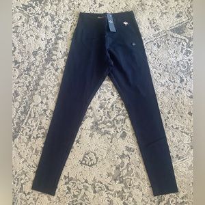 Abercrombie Kids girls essential high rise icon leggings navy blue size 13/14